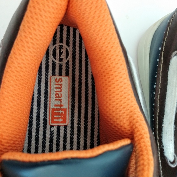 Blue Shoes & Brown Velcro Straps VGUC 12 - Picture 4 of 6